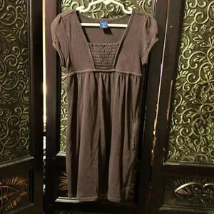 Girls GapKids Solid Brown Dress pockets cap sleeves